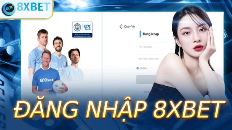 Màn hình đăng nhập 8xbet với ô tên tài khoản và mật khẩu