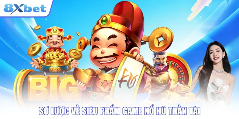 Hình ảnh Thần Tài cầm thỏi vàng trong game nổ hũ thần tài tại 8xbet